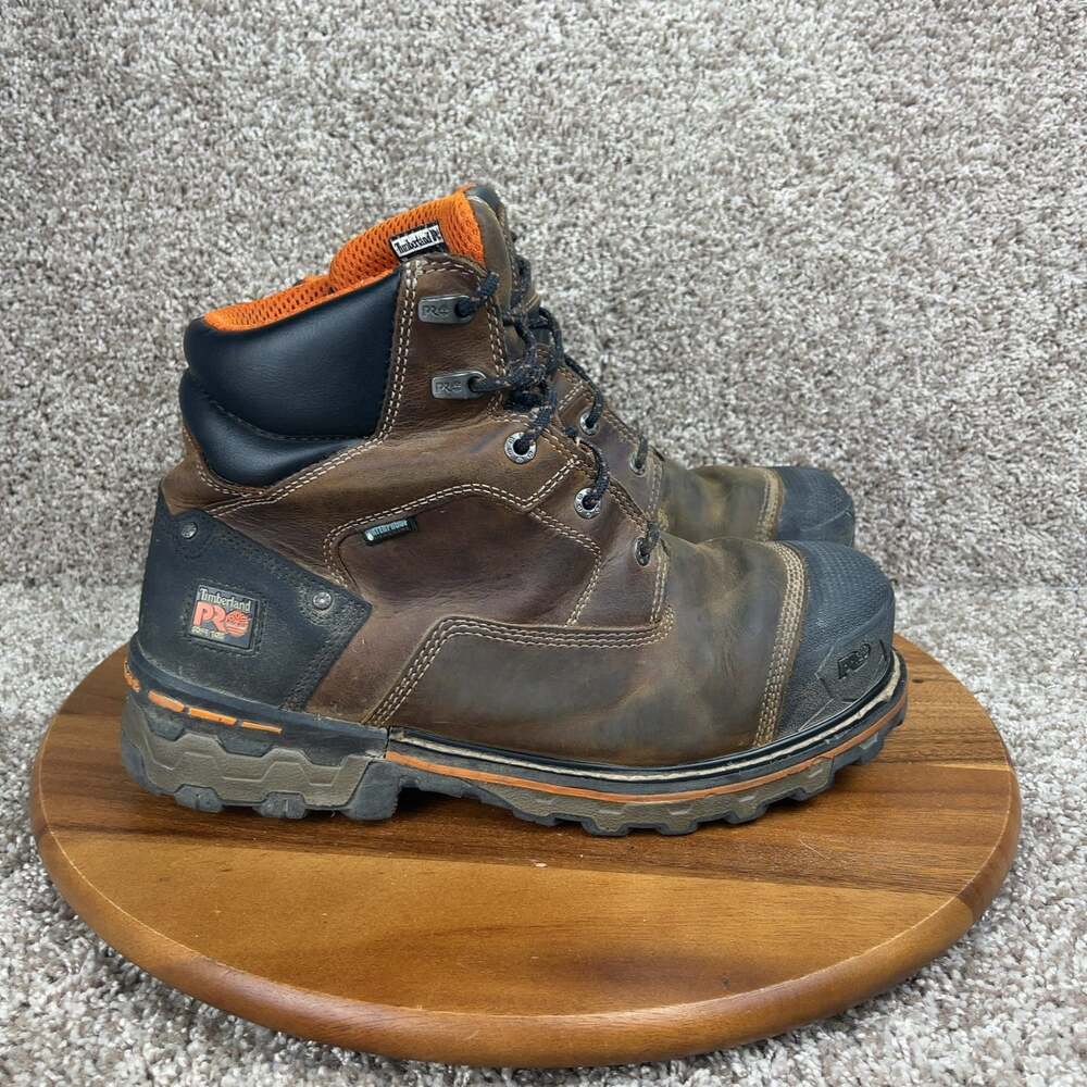 Timberland PRO Boondock 6" Waterproof Soft Toe Work Boots Mens 13 W Brown READ